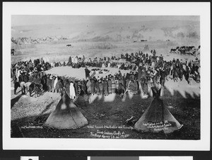 The Grand Council of the Hostile and Friendly Sioux Indian Chiefs at Pine Ridge Agency in South Dakota, January 17, 1891