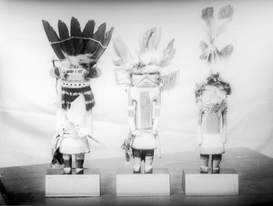 Three Hopi Indian kachina dolls, ca.1900