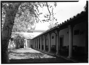 Exterior view of a building on the campus of Scripps College in Claremont, October 1935