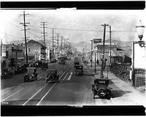 View of Western Avenue looking north from 1st Street, Los Angeles, ca.1924