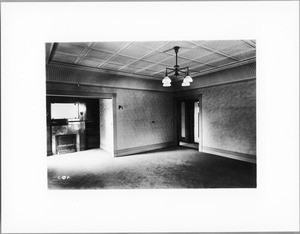 Interior view showing the room in which Mrs. Sarah L. Winchester died in the Winchester "Mystery" House, Santa Clara, California, 1923