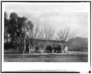 Exterior view of Louis Rubidoux's (aka Louis Robidoux) Ranch House in Riverside, ca.1869