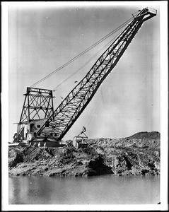 Electric dredge at work in Playa Del Rey, ca.1937