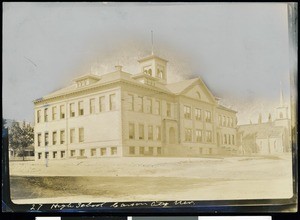 An exterior view of a high school in Carson City, Nevada