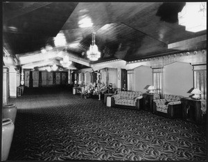 Fox Stadium Theater, showing the lobby, 1920-1929