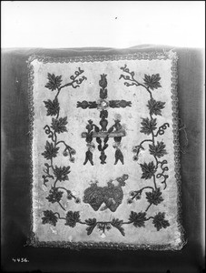 Embroidered case (one of two) for altar missal of Mission Santa Clara, ca.1908