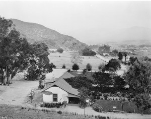 Verdugo Ranch house from above in Glendale, California, 1924