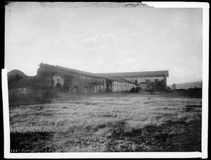 Mission San Miguel Arcangel, shown from the south end, ca.1888