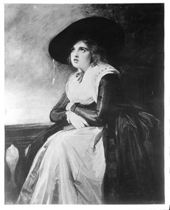 Portrait painting depicting "Lady Hamilton" by George Romney