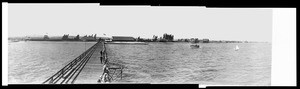 Panoramic view of Terminal Island from the pier, Los Angeles, 1904