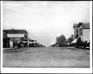 Pine Avenue from Ocean Avenue, Long Beach, California, ca.1900