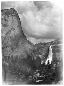 Nevada Falls and Cap of Liberty (El Capitan), Yosemite, ca.1850-1930