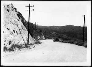 Sepulveda Boulevard near Mulholland Highway, before widening and paving, February 17, 1934