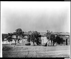 Unidentified street in Old Town San Diego, showing the Estudillo home where Ramona was married, ca.1898