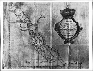 Map of "California Antigua y Nueva", showing the missions and Camino Real, published 1787