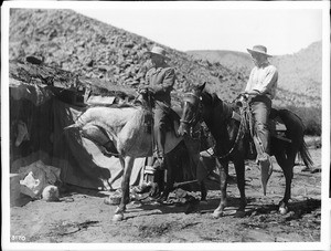 Two Walapai Indian horseman, Hackbury, Arizona, ca.1900