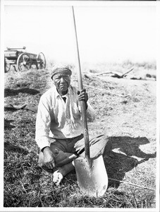 Pima Indian man, Miguel, a farmer, Pima, Arizona, ca.1900