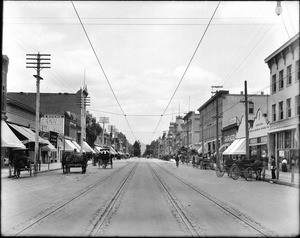 Main Street, looking north-east, Riverside, California, ca.1905