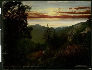 Mount Lowe, showing sunset at Alpine Tavern