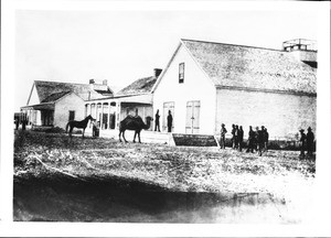 Drum Barracks Warehouse with Camel in front, ca.1865