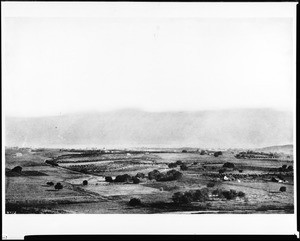 Panoramic view of Mission Street and Orange Grove Avenue in South Pasadena, 1874