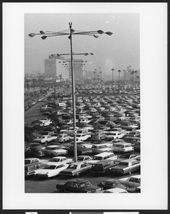 Parking lot at Los Angeles International Airport, ca.1974