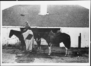 Ramona's elopement with Alessandro on the Camulos Ranch, Ventura County, ca.1895