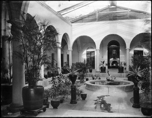 Courtyard patio at the residence of General Luis Torres, Hermosillo, Mexico, ca.1906