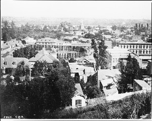 View of the Los Angeles Plaza, ca.1880