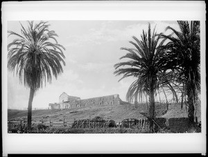 Distant view of Mission San Diego Alcala, ca.1887