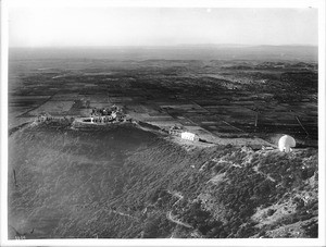 Los Angeles basin with Echo Mountain House and Observatory in the foreground