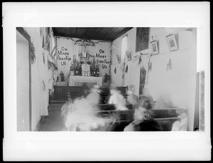 Interior of Mission San Diego de Alcala, California, where Ramona was married, ca.1887