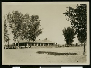 Exterior view of a house on the C. M. Ranch near Calexico, ca.1910