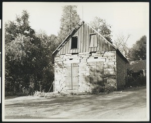 Exterior view of the Swerer Store in Tuttletown, California, ca.1930