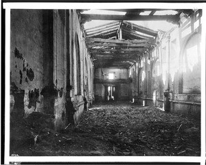 Interior view of the ruins of the Mission San Fernando, ca.1887