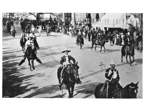 Caballeros in the La Fiesta Parade in Los Angeles, ca.1897