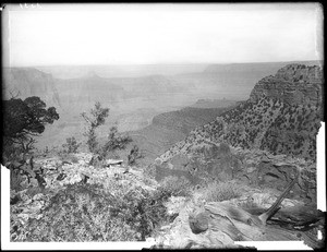 View from North River looking to the south side on Bass Trail, Grand Canyon, ca.1900-1930