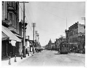 State Street in Santa Barbara looking north, California, ca.1905