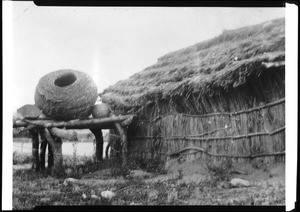 Exterior view of the Soboba Indian store and house in Soboba, near Riverside, 1896