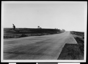 View of a newly surfaced road in Los Angeles