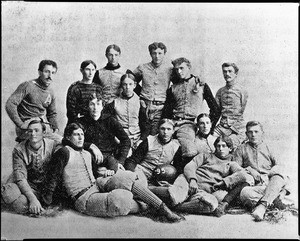 Portrait of the 1895 Occidental College champion football team, 1895