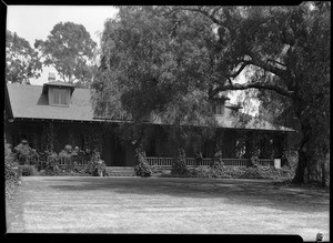 Exterior view of Juan Matias Sanchez's rancho, "Rancho La Merced", in Montebello, ca.1907