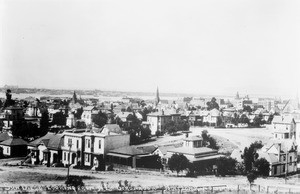 Panoramic view of San Diego from 14th and B Streets looking southwest, ca.1900