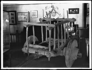 A carreta driven between Mexico and El Pueblo de Los Angeles, ca.1895-1930