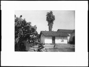 Indian gardener's adobe at Mission San Gabriel, ca.1900