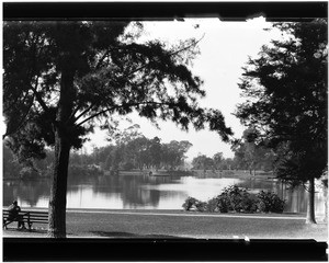 Lake in Eastlake Park, later Lincoln Park, in Los Angeles