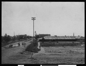 Hotel on street in Brawley, ca.1910