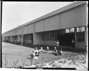 Exterior view of Corona Experimental School, Maywood