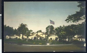 Exterior view of the Biltmore Hotel in Santa Barbara, ca.1930