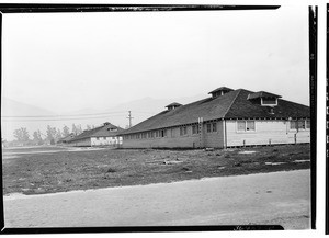 Ross Field in Arcadia, showing three buildings, February, 1930